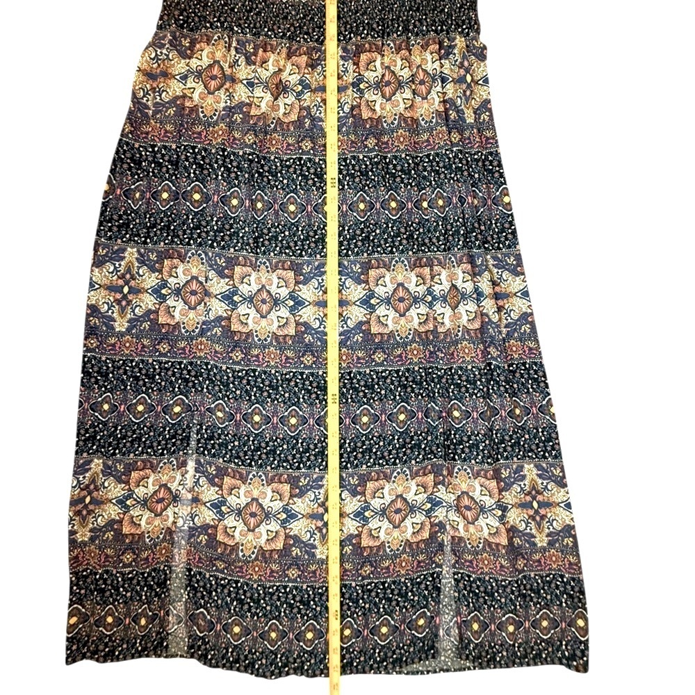 Soft Surroundings Short Sleeves Smocked Waist Scoop Neck Bohemian Large Petite - Picture 8 of 8